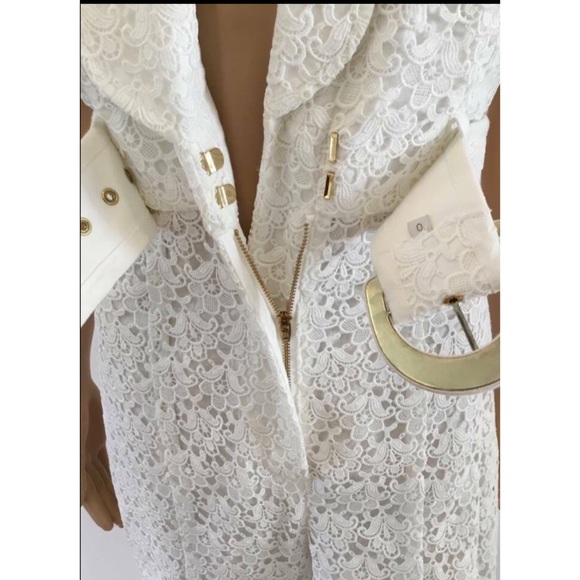 ZIMMERMANN LACE HALTER PLUNGING NECKLINE JUMPSUIT SZ ZIMMERMAN 0 - Picture 7 of 8